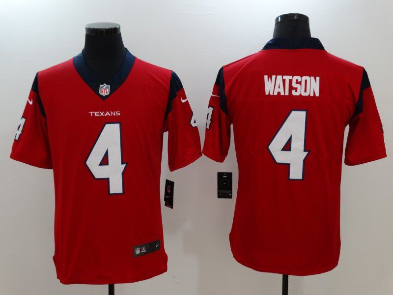 Men Houston Texans 4 Watson Red Nike Vapor Untouchable Limited NFL Jersey